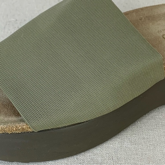 Munro Nalia Olive Green Stretch Fabric Platform Wedge Slide/Sandal - Size 9 - Picture 12 of 14